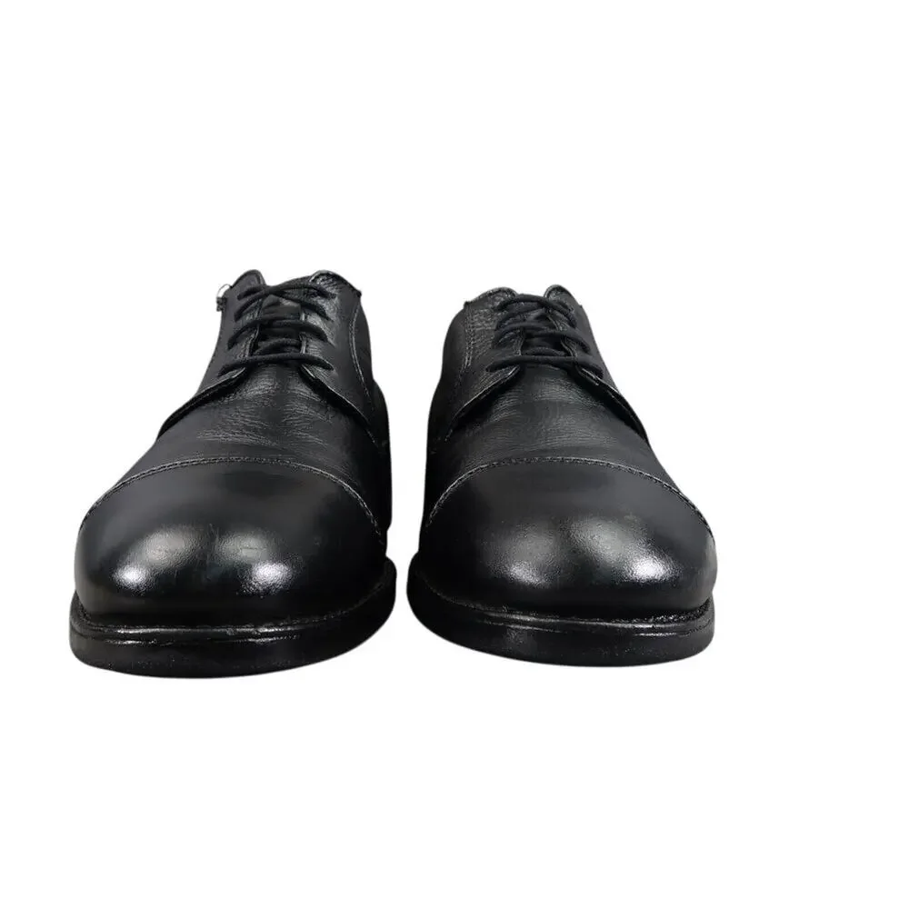 Belvedere Shoes Men 10.5 Oxford Cap Toe Duke Leather Black Classic Comfort Dress